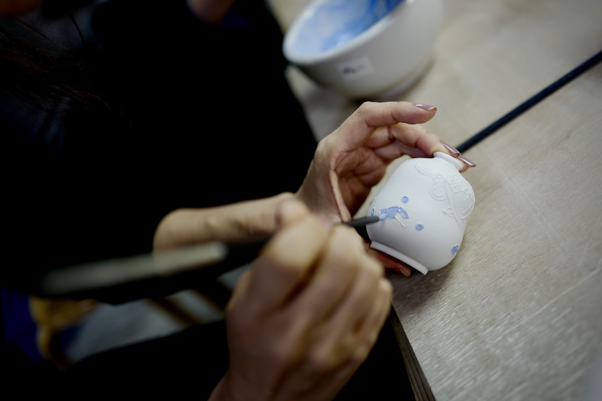 A maker at work in the studio